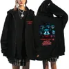 Pięć nocy w FNAf Zapocz z kapturem z kapturem 3D Zip Up Kurtka uliczna