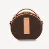 Sacs à bandoulière design femmes sac à bandoulière sac fourre-tout en cuir véritable sac à main rond mode impression fleur solide marron luxe petit sac M44699 M43514