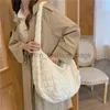 Shoulder Bags Casual Large Capacity Tote Shoulder Bags Designer Ruched Handbag Luxury Nylon Quilted Padded Crossbody Bag Female Big Purse 2022catlin_fashion_bags