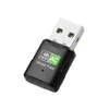 650 Mbps WIFI USB-adapter Gratis driver Dual Band 2,4 / 5 Ghz Draadloze netwerkkaart Externe ontvanger Mini WiFi Dongle voor pc / laptop / desktop