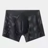 Cuecas sissy homens moldando roupa interior escondendo calcinha de malha crossdresser transgênero boxer briefs sexy shorts u bolsa convexa respirável