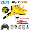 Aereo RC ZY530 24G con luci a LED aereo telecomando modello volante aliante schiuma EPP giocattoli aereo per bambini regali 240110