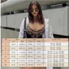 GUUDIA Sexy Lace V Neck Spaghetti Strap Bodysuits Snap Open Crotch Light Control Body Suit Sexy Jumpsuit Daily Wearing Underwear 240109