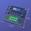 Leedoar V9SJ Professionelles tragbares Audio-Mixer-Mikrofon, Live-Soundkarte, Sprachwechsler, Karaoke, Gaming, Rundfunkaufnahme, 240110