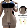Wysokie kompresyjne ciało Kobiety kobiety Fajas Colombianas Pielę korekcyjną Kontrola brzucha po liposukcji BBL Pasek w talii 240109