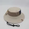 Szybkie suszenie kolor blokujący duży ochrona przed słońcem Hat Fisherman Hat dla mężczyzn i kobiet Summer Sun Ochrony Hat Beach Outdoor Windproof Windproof Hat Flat Top