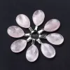 Água de Cristal Cristal Drop Pingente Opal Tigre Obsidiano Rose Quartz Charms Colar Jóias Fazer Jóias