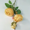 Dekorative Blumen, 5 Stück, künstliche Blumen, 3 Zweige, Rose, Hochzeit, Brautstrauß, Simulation, Geburtstag, Braut, Party, Raumdekoration, Weihnachten