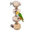 Другая птица поставляет деревянную платформу натуральную стенд 4 ступенчатые лестницы попугай