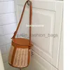 Sacs à bandouliers Bodet Single épaule Room Woven Bag Niche Design Bamboo Woven Portable Pink Vegetable Panier Bagcatlin_Fashion_Fashion