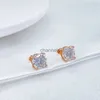 Stud NeeTim D Color Moissanite Oorbel S925 Sterling Verzilverd met 18k Wit Geel Rose Gouden Oorbel voor Vrouwen Diamanten Sieraden YQ240110