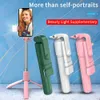 Monopody bezprzewodowe Bluetooth Compatybilne selfie Stick z LED Ring Light Foldible Tratod Monopod na iPhone'a na statyw na żywo z Androidem