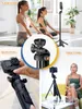 Monopiedi per selfie Supporto per treppiede per selfie stick con telecomando wireless Testa a sfera con rotazione a 360 gradi per selfie/registrazione video/streaming live/vlogging YQ240110