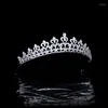 Hair Clips High-End Accessories Cross-Border Sold Jewelry Bridal Wedding Zircon Crown Headdress Model