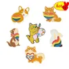 Coniglio Arcobaleno Scoreggia Gatto Spille da bavero smaltate Coppie Spille bianche e nere Distintivo di animali dei cartoni animati Zaino Gioielli Regalo per bambini