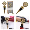 Andra festliga festförsörjningar 100st Golden Compass Wine Stopper Wedding Favors Gifts Bottle Opener Bar Tools Souvenirs SN2315 Drop DHF4Q