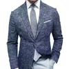 Hommes vêtements Polyester jolie pochette motif à carreaux couleur unie revers à manches longues bouton costume manteau pour fête rencontres 240109