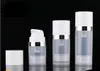 Flaconi airless vuoti da 5 ml 10 ml 15 ml Flacone trasparente per lozione con pompa per vuoto airless con confezione cosmetica Silver Line SN13066486151