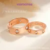 Carter luxury Classic screwdriver love Rings Fashion unisex cuff LOVE Ring Female Full Star Couple Wide and Narrow Screw Rose Gold With Original Box