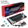 Tastaturen V800 Mechanische Gaming-Tastatur LED-Hintergrundbeleuchtung Kompakte 68-Tasten-Mini-Bürotastatur mit Kabel für Laptop-PC GamerL240105