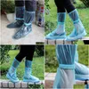 Regenmäntel 100 Paar Großhandel Outdoor Long Style Regenmantel Set Zyklus Regenstiefel Überschuhe Regenstiefel Wasserdichte Schuhe Er Drop Lieferung Dhmqx