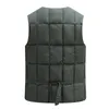 Gilet rembourré classique multi-poches pour hommes, manteau chaud d'hiver sans manches, veste tactique pour hommes, gilet solide et léger 240109