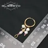 Örhängen Glseevo Big Ear Clip Barock Pearl Twine Drop Earring Western Fashion Style Trendy Vintage Temperament Kvinnliga smycken Party Gift