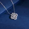 Nouveau collier en argent Sterling S925 pour femmes, luxe léger et élégant, série forêt d'herbe à quatre feuilles, bijoux polyvalents haut de gamme 581 17