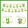 Party Decoration Lawnmower Birthday Mower Happy Banner Green Tractor for Boys Farm Temed Time Supplies