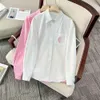 Designer BLOUSES Summer Women Shirt Fashion Letter Brodered Cardigan Shirts Lapel Button långärmad skjorta Toppar Skjortor Kvinnkläder