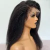 Brazilian Wear and Go Glueless Wig Kinky Straight 13X4 Lace Frontal Wigs Reddish Brown /Black Yaki Straight Synthetic Lace Frontal Wig