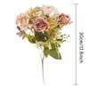 Fiori decorativi Vintage peonia artificiale rosa fiore finta seta ortensia bouquet tavolo da casa DrWedding compleanno festa centrotavola Decor