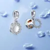 Perline In argento sterling 925 Perline con foto personalizzate Ciondoli con stella in cristallo scintillante adatti per braccialetti originali da donna Creazione di gioielli fai-da-te