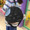 Płótno drukuje kota torba na ramię Messenger Messenger Women Broceble Torby na zakupy przenośne Tote School Crossbody 240110