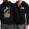 Moletons masculinos Moletons Y2K Zipper Hoodie Spirited Away Padrão Impressão Preto Oversized Roupas 2023 Novo Punk Harajuku Lazer Melhor Venda Hoodie T240110