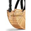 Bolsas de ombro Estilo antigo moda criativa bolsa de tecido de bambu de um ombro Crossbody rattan bolsa de praia ao ar livre bolsa de praia ambiental sacos elegantes