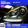 Dagsljusljusbilsdelar för Porsche Cayenne LED-strålkastare 03-07 Streamer Turn Signal Front Lamp-strålkastare Montering