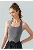 Al 2024 printemps/été nouvelle édition coréenne vêtements d'extérieur Design sangle irrégulière sport débardeur Pilates femmes haut Yoga robe