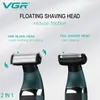 Afeitadora de barba VGR, maquinillas de afeitar profesionales para Barba, Máquina para cortar cabello a prueba de agua, máquina de afeitar con cuchillas de doble cara para hombres V-393 240110