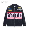 Rhude Jacket Mens Varsity American Vintage Baseball Rhude Hoodie Letterman Jacket Womens Broded Coat Disponible dans Rhude Styles Brand Couple 2625