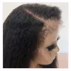 13x4 Hd Transparent Lace Frontal 30 Inch Kinky Straight Lace Front Human Hair Wigs for women Kinky Edges Natural Hairline SyntheticWig