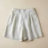 Shorts femininos mulheres casual perna larga flare com bolsos mini calças curtas mujer primavera verão cor sólida baggy solto confortável cortos