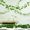 Decorative Flowers 210Cm Artificial Green Silk Hanging Christmas Garland Plants Vine Leaves DIY Garden Wedding Home Party Bathroom Decor