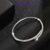 Carter Bracelets Bracelet de créateur pour femmes Full Sky Star Nail Diamond Classique avec design ouvrable Cuivre Micro Incrusté Zircon Placage True Go Have Coffret cadeau