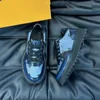 BAROQUE Designer Herren Freizeitschuhe Rosa Denim Blumen Blau Virgil geprägt Weiß Schwarz Designer Trainer Plattform Kalbsleder Sneakers 1,8 06