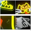 1pc Drink Cat Insegna al neon, Per la decorazione della parete, Luce al neon per feste CLUB, Negozio Casa Camera da letto Atmosfera caverna Luce al neon a LED, Lampade da appendere alla parete Regalo di compleanno