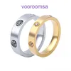 High quality Edition Rings Light Luxury Carter Korean version of diamond ring minimalist titanium steel couple pair closed on With Original Box