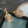 LAMOON Vingtage Bijou naturel Labradorite bague pour femmes pierres précieuses anneaux 925 en argent Sterling or Vermeil élégant bijoux fins 240109