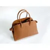 The Rows top layer leather is small high sense large capacity commuting tote bag single diagonal bag high quality Row bag 6L6O