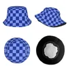 Berety Checkerboard Busket Hats na nastolatki letnie powołanie geometria Foppy Hat Harajuku na świeżym powietrzu rybackie sesja rybacka